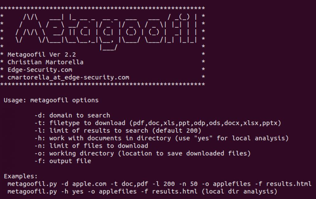 Passive Reconnaissance mit Metagoofil
