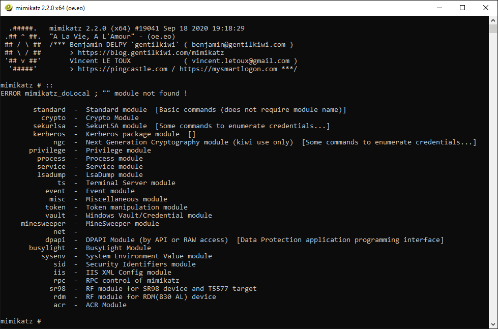 mimikatz Module